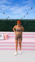 V Back Contour Shorts - Mocha